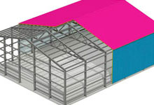 Двухскатный прямостенный